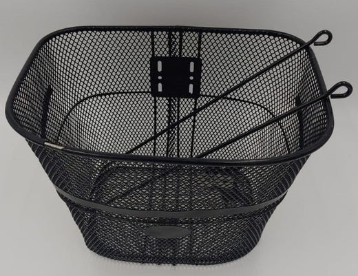 Bicycle Basket Black with Fittings Large Singh