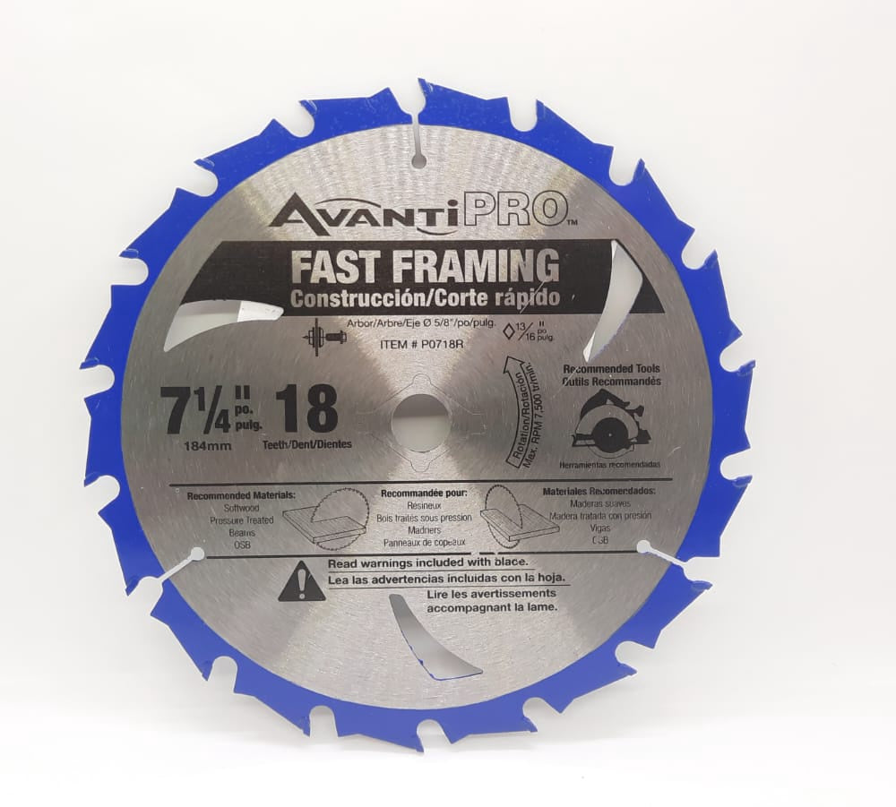 AVANTI Blade Circle Saw 7 1/4" X 18T Pro P0718