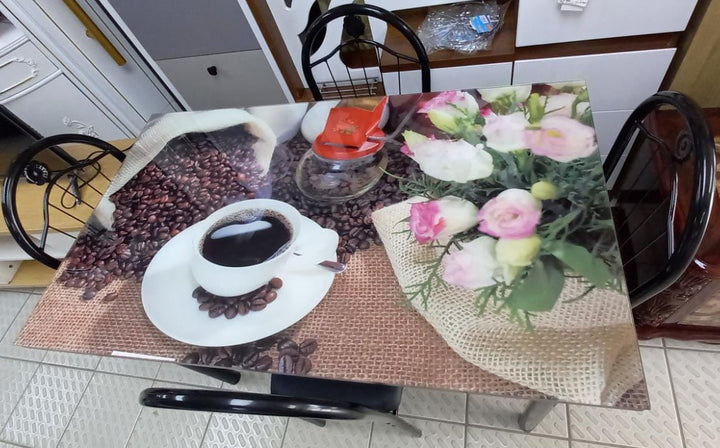 Glass Dining Table A31-M87 with 4 Chair Set