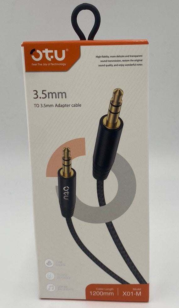 OTU Lead 1 3.5MM Male Stereo to 1 3.5MM Male Stereo X01-M 1200MM