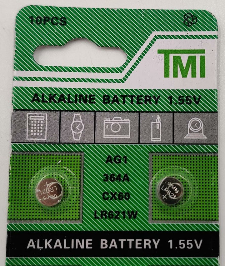 Battery Tmi AG1 / LR621W / 364A / CX60 1.55V Alkaline Sold Each