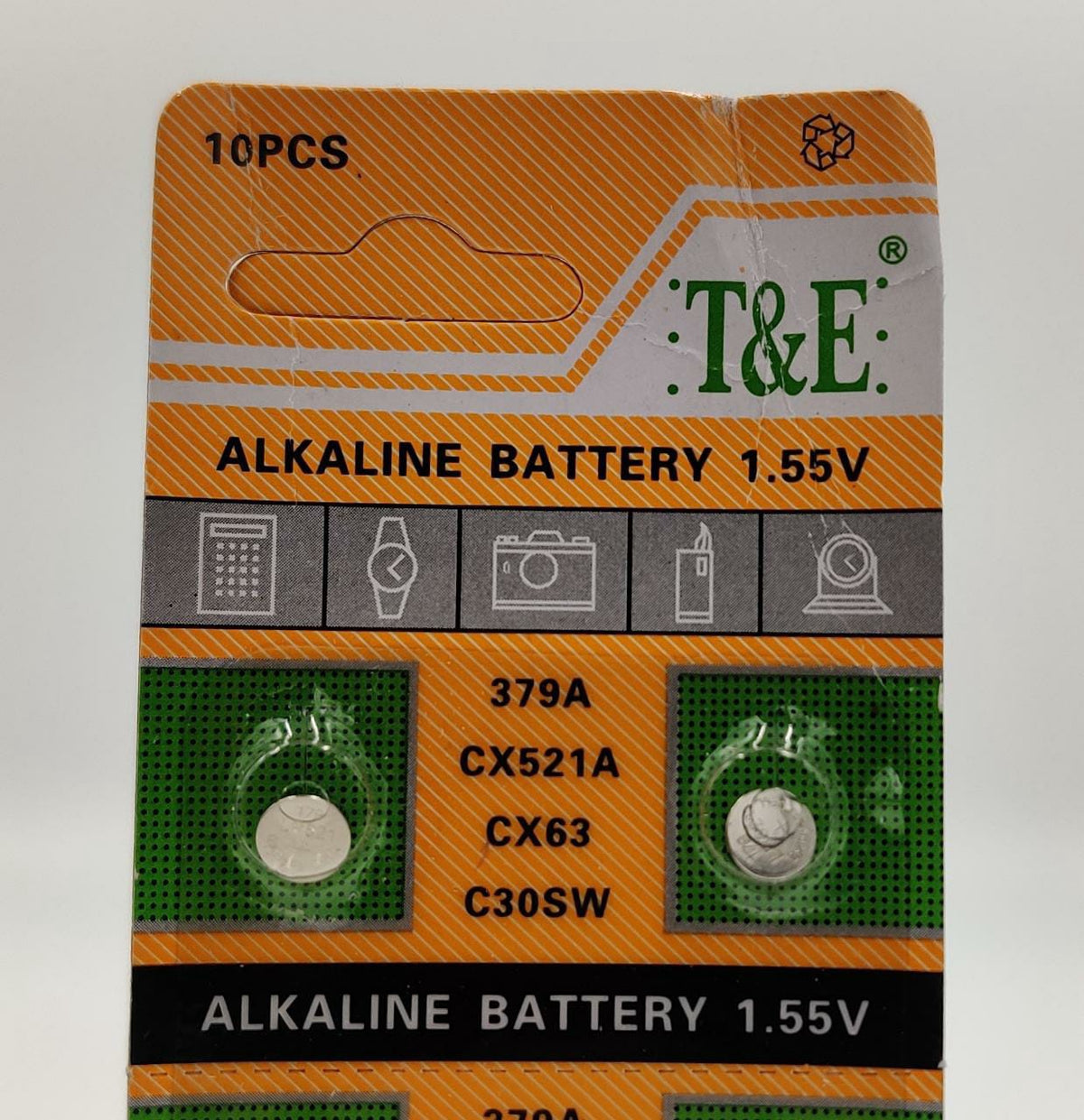 T&E Battery Watch Alkaline 379A CX521A CX63 C30SW Sold Each