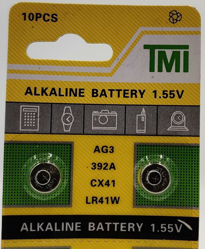 Battery Watch Tmi Alkaline AG3 392A CX41 LR41W Sold Each