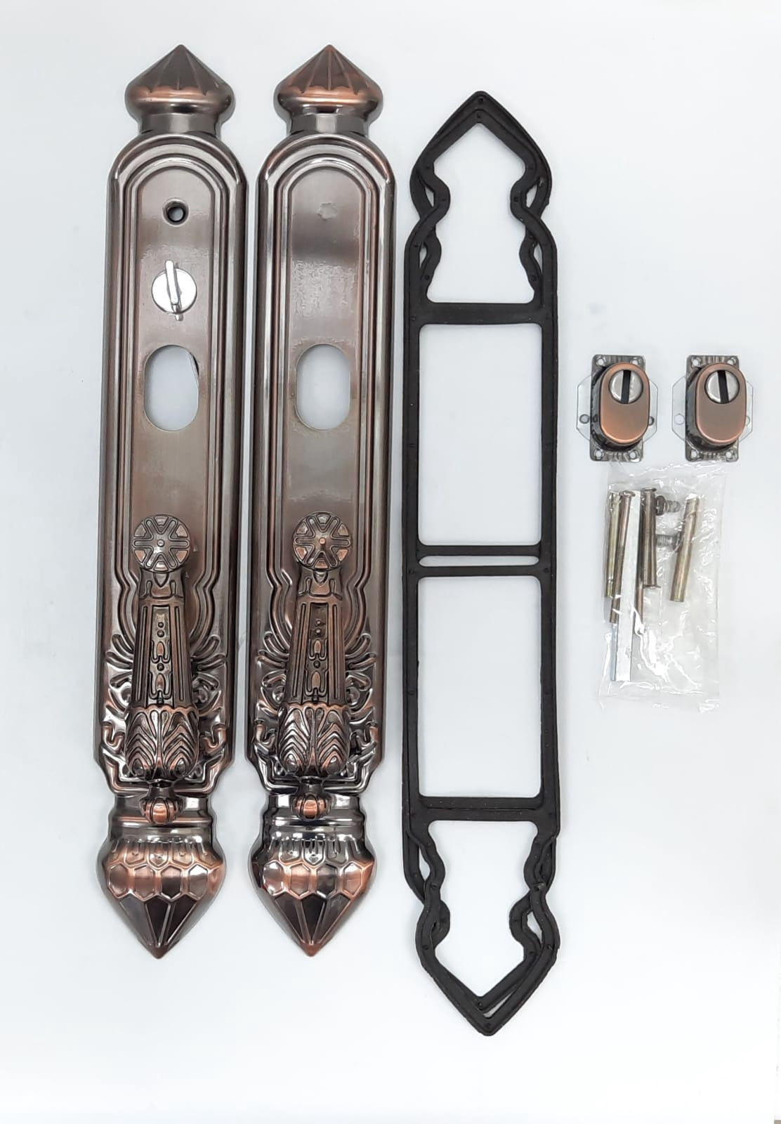 Lever Handle Set for Metal Doors 17" 43.5X8X7.5