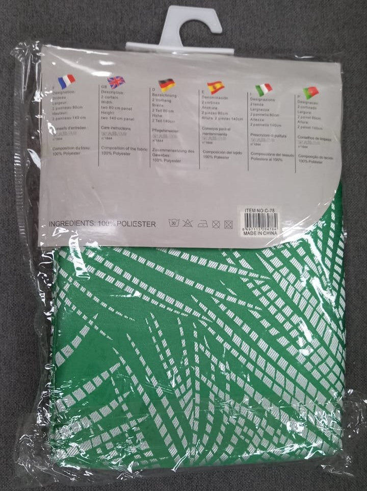 Curtain C-78 Green 55X102" 140X260CM Iercy Cortina
