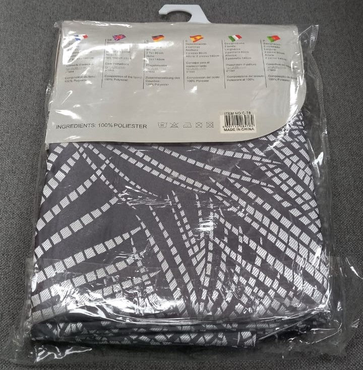 Curtain C-78 Gray 55X102" 140X260CM Iercy Cortina