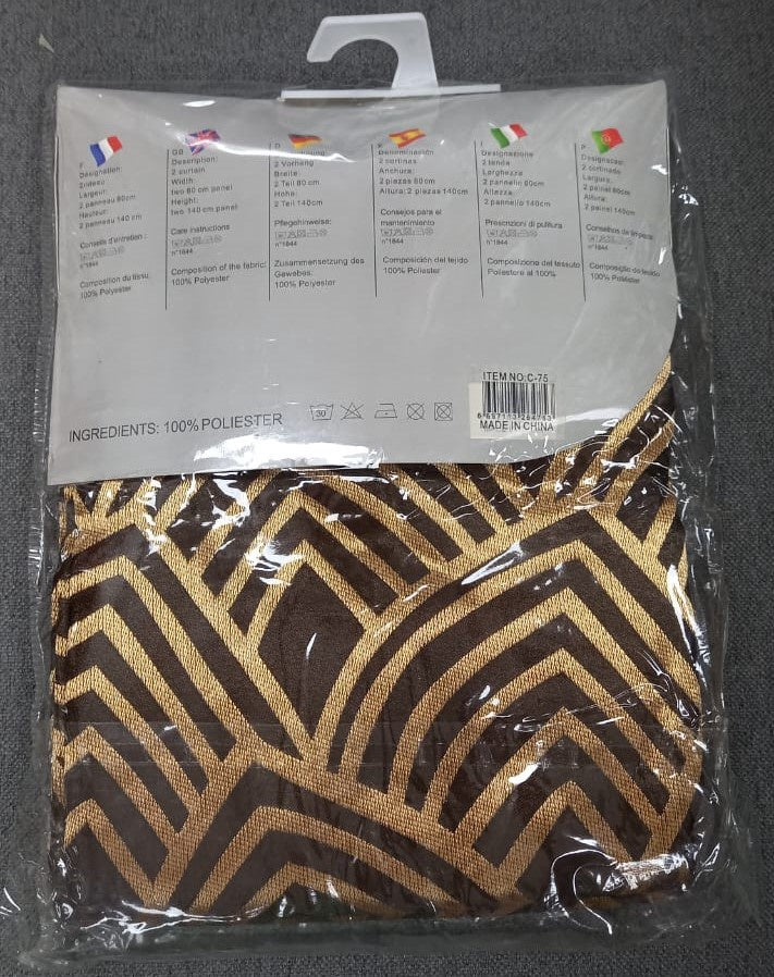 Curtain C-75 Coffee Color 55X102" 140X260CM Iercy Cortina