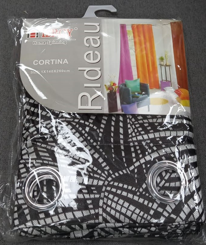 Curtain C-78 Black 55X102" 140X260CM Iercy Cortina