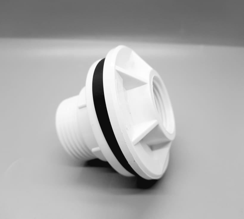 Water Tank Adaptor White PVC 1"