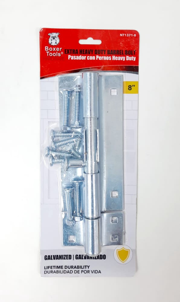 BOXER Tower Bolt 8" NT1371-8 /Padlock Hole