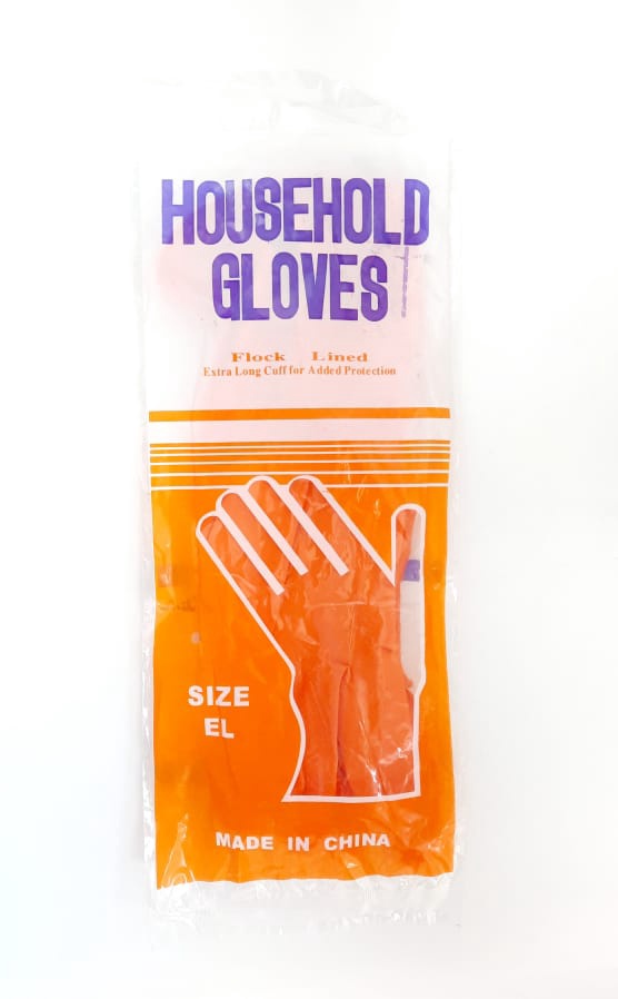 Gloves Rubber Household Flock Lined