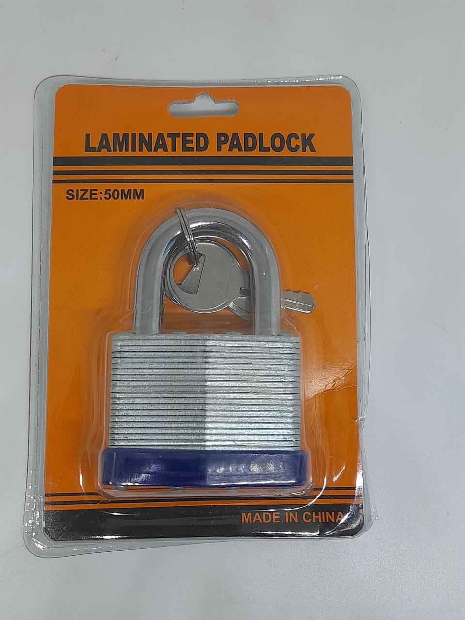 Padlock Laminated 50MM YELLOW/ORANGE Pack