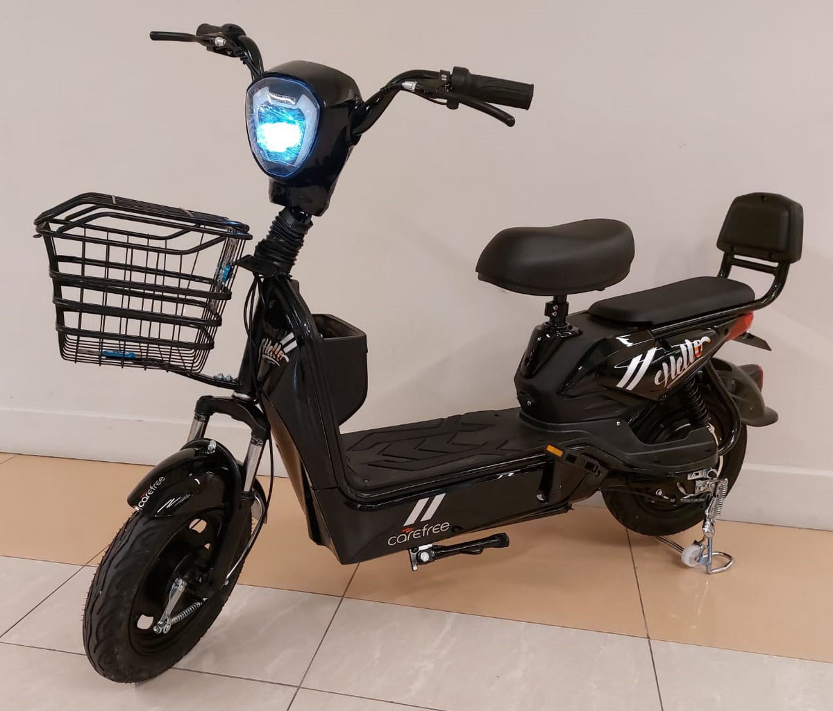 Electric Bike Hello MOKK-1 Carefree 1-SPEED with Alarm and Charger Ebike