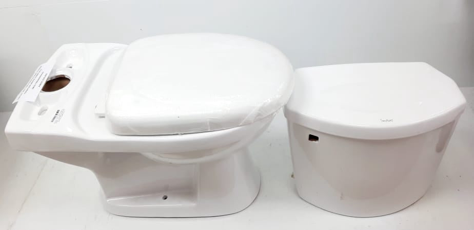 TWYFORD Toilet Set S-TRAP Closed Coupled White Complete