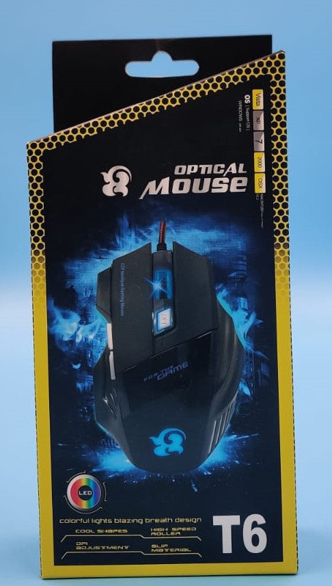 GENERIC Computer Mouse Optical USB T6 Lighted