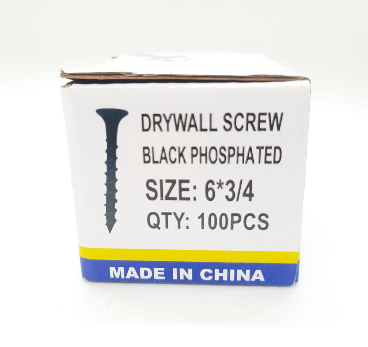 RAINBOW EDGE Screw Drywall 6 X 3/4" Black 100PCS/BOX