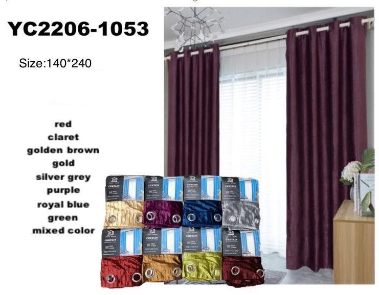 Curtain YC2206-1053 55X94" 140X240CM Lucky House Eyelet