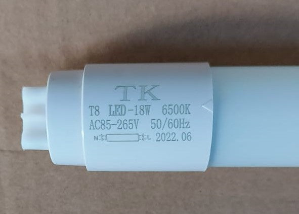 Tube 4FT LED 18W Tk T8 LED-18W AC85-265V 6500K 50/60HZ