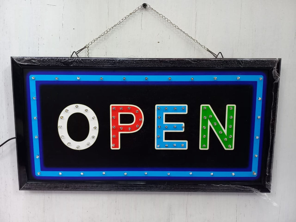 Sign Open LED Lighted Multi Color Letters
