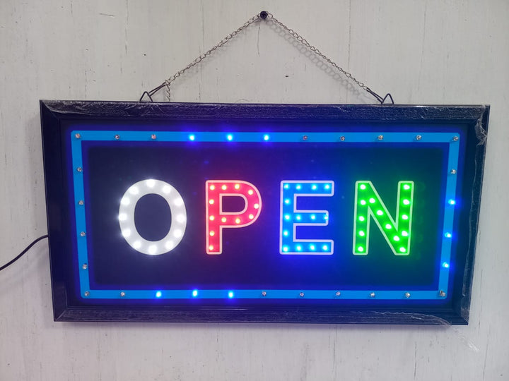 Sign Open LED Lighted Multi Color Letters