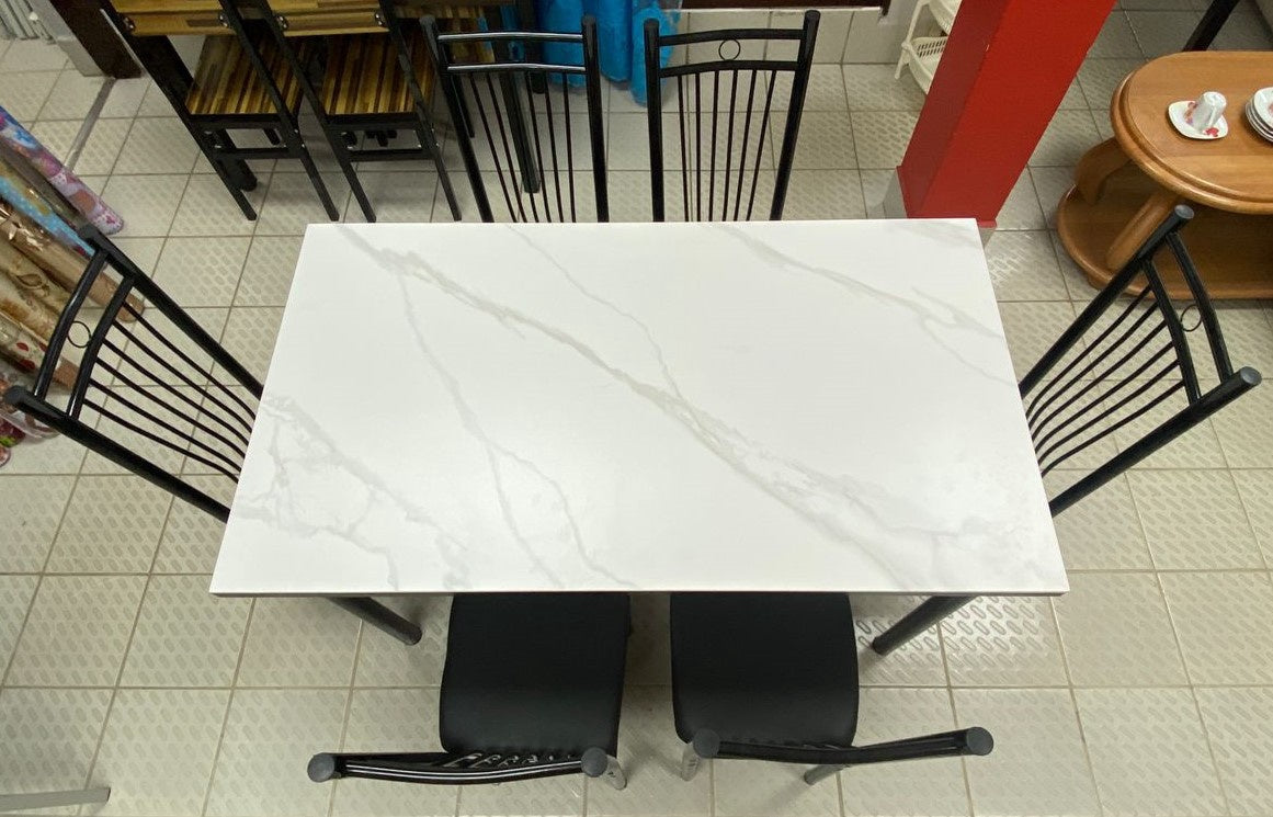 Ceramic Dining Table with 6 Chair Set WH53