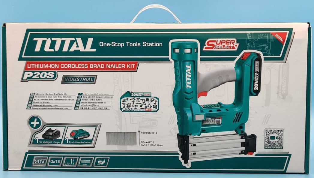 TOTAL Nail Gun UTCBNLI2016 20V LITHIUM-ION Brad Nailer Kit