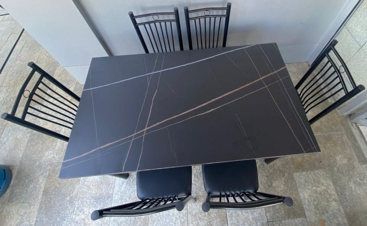 Ceramic Dining Table with 6 Chair Set BL280