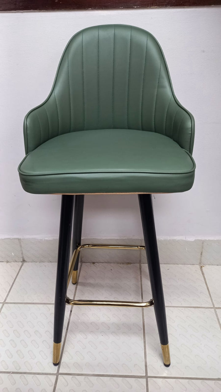 Bar Stool 01 Black & Green 4-FOOT