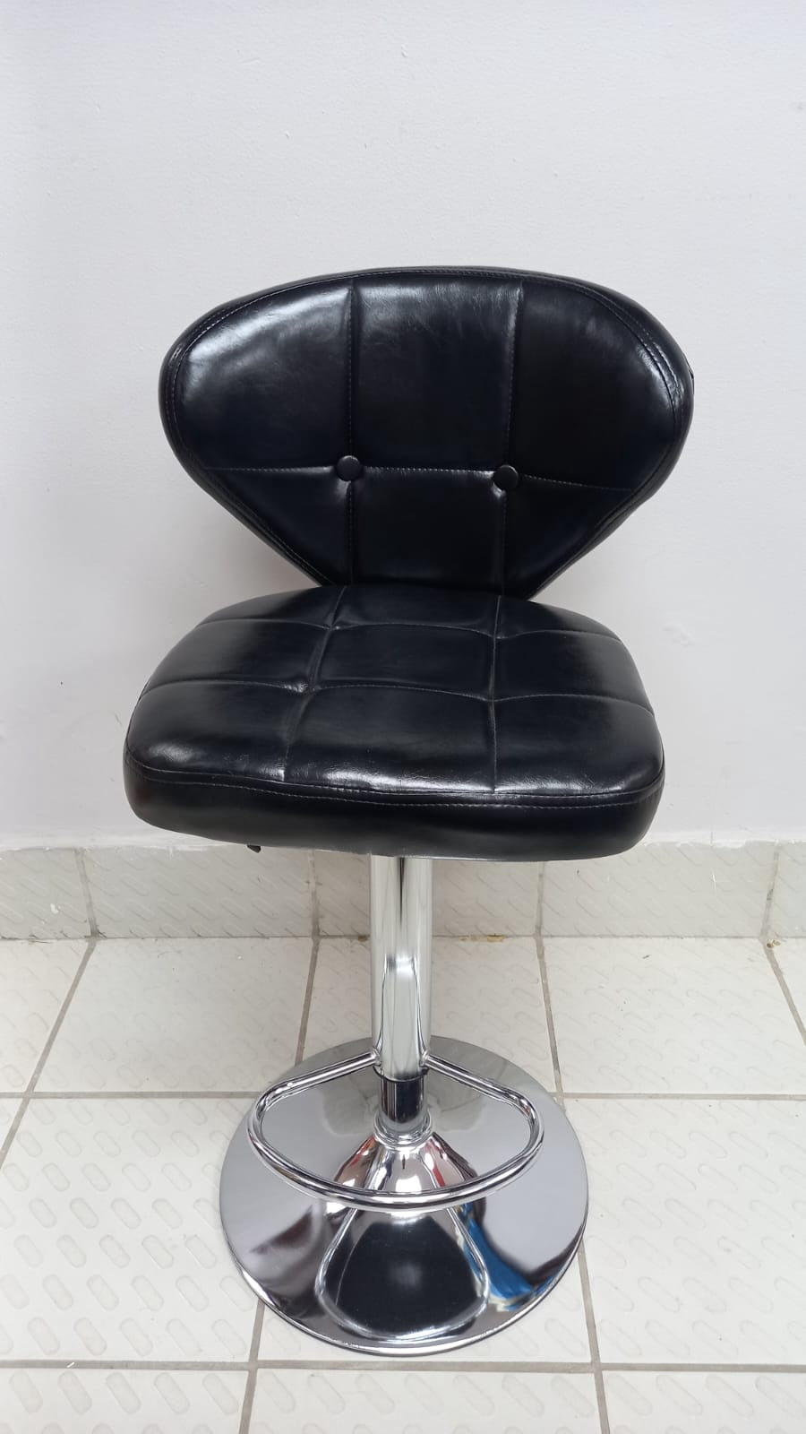 Bar Stool 02 Chrome & Black