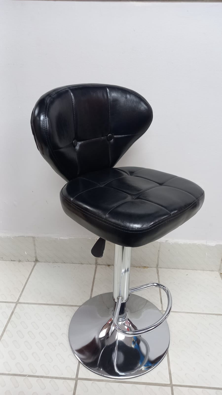 Bar Stool 02 Chrome & Black