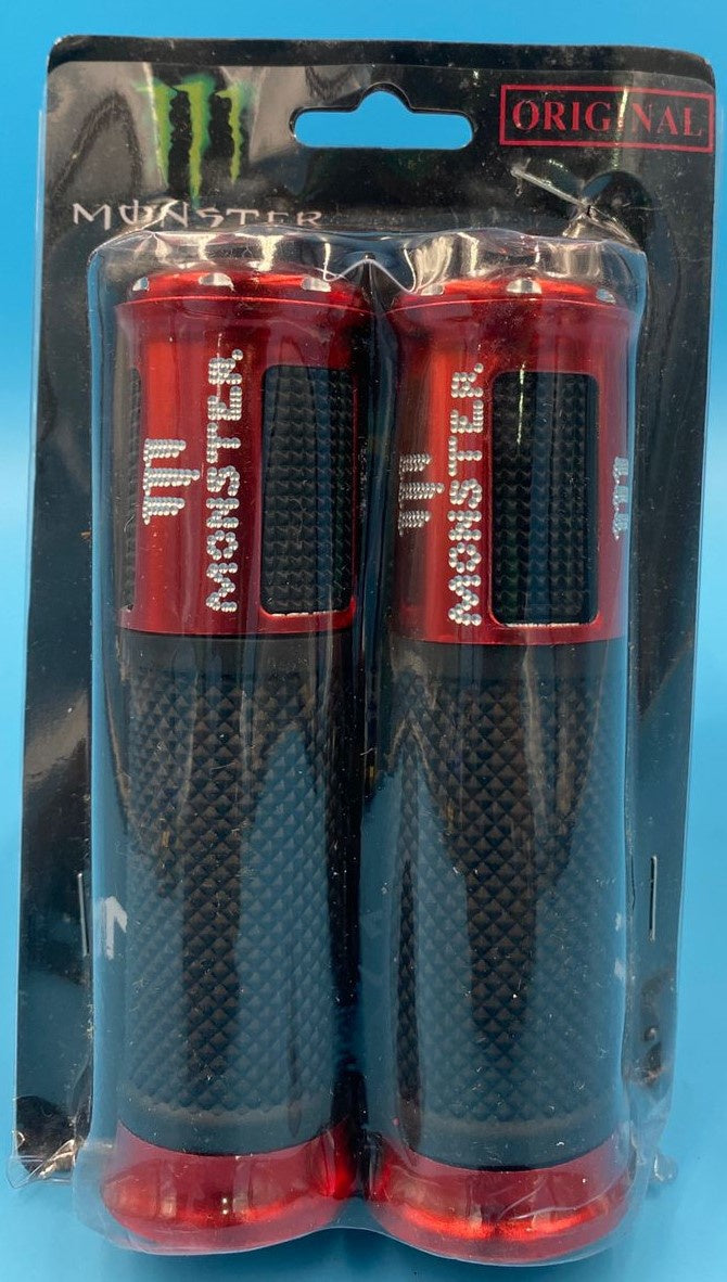M/CYCLE Handle Grip Colour & Black Rubber Monster Pair / Black