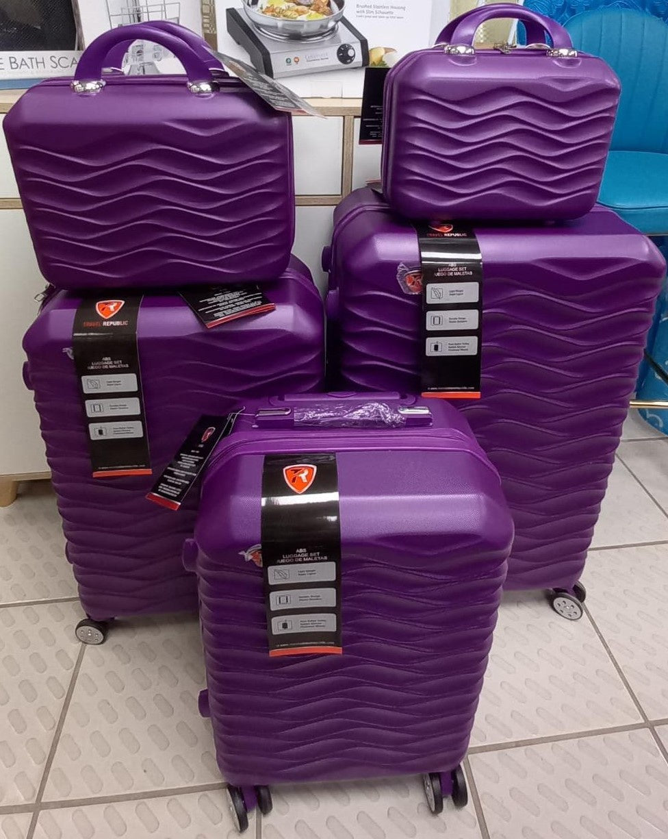 Luggage Suitcase Hard Cover 5PCS Set 4 Wheel Spinner TR-AB5