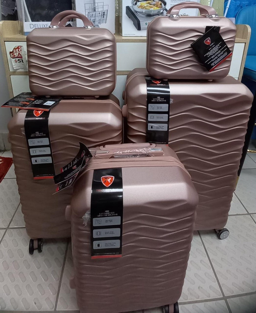 Luggage Suitcase Hard Cover 5PCS Set 4 Wheel Spinner TR-AB5