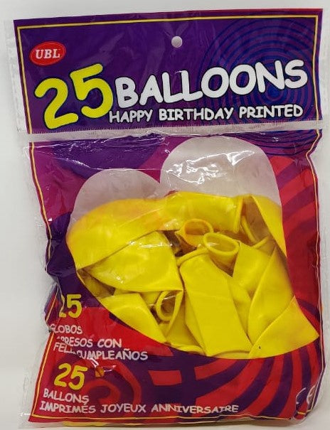 Party Balloons Colored 25PCS Pack Ubl SC0030