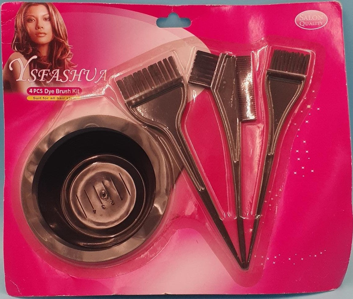 YSFASHUA Hair Dye Set 4PCS Brush Kit