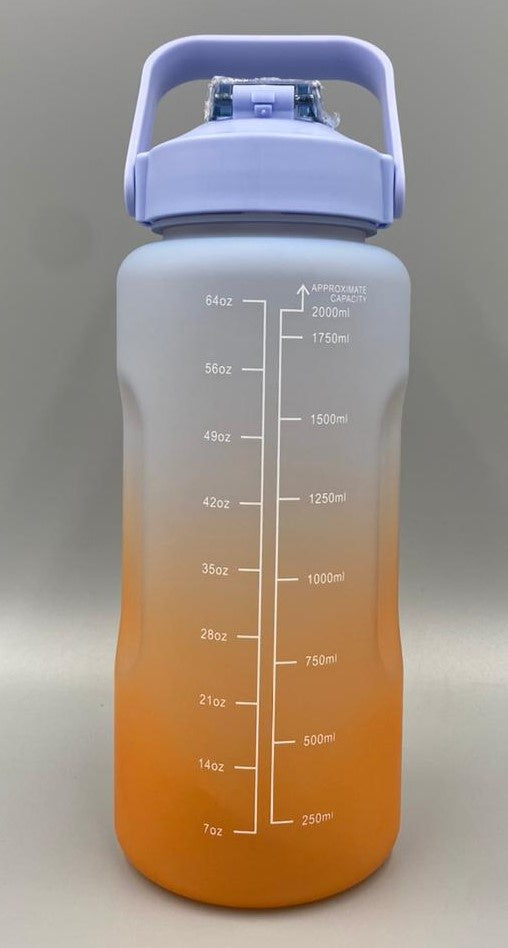 GENERIC Water Bottle YJ682 with Handle Two Tone Plastic 2000ML Large