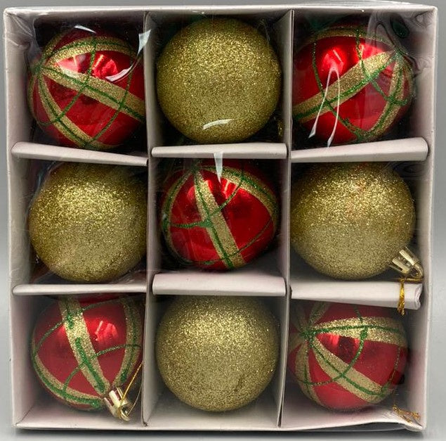 Christmas Decorations Balls XL092 9PCS Pack