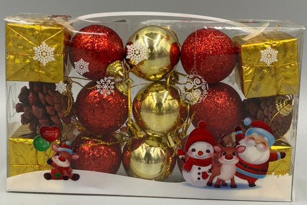 Christmas Decorations Balls Mix F1380 15PCS Pack