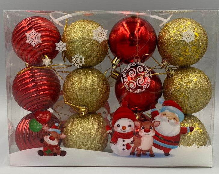 Christmas Decorations Balls F4910 12PCS Pack