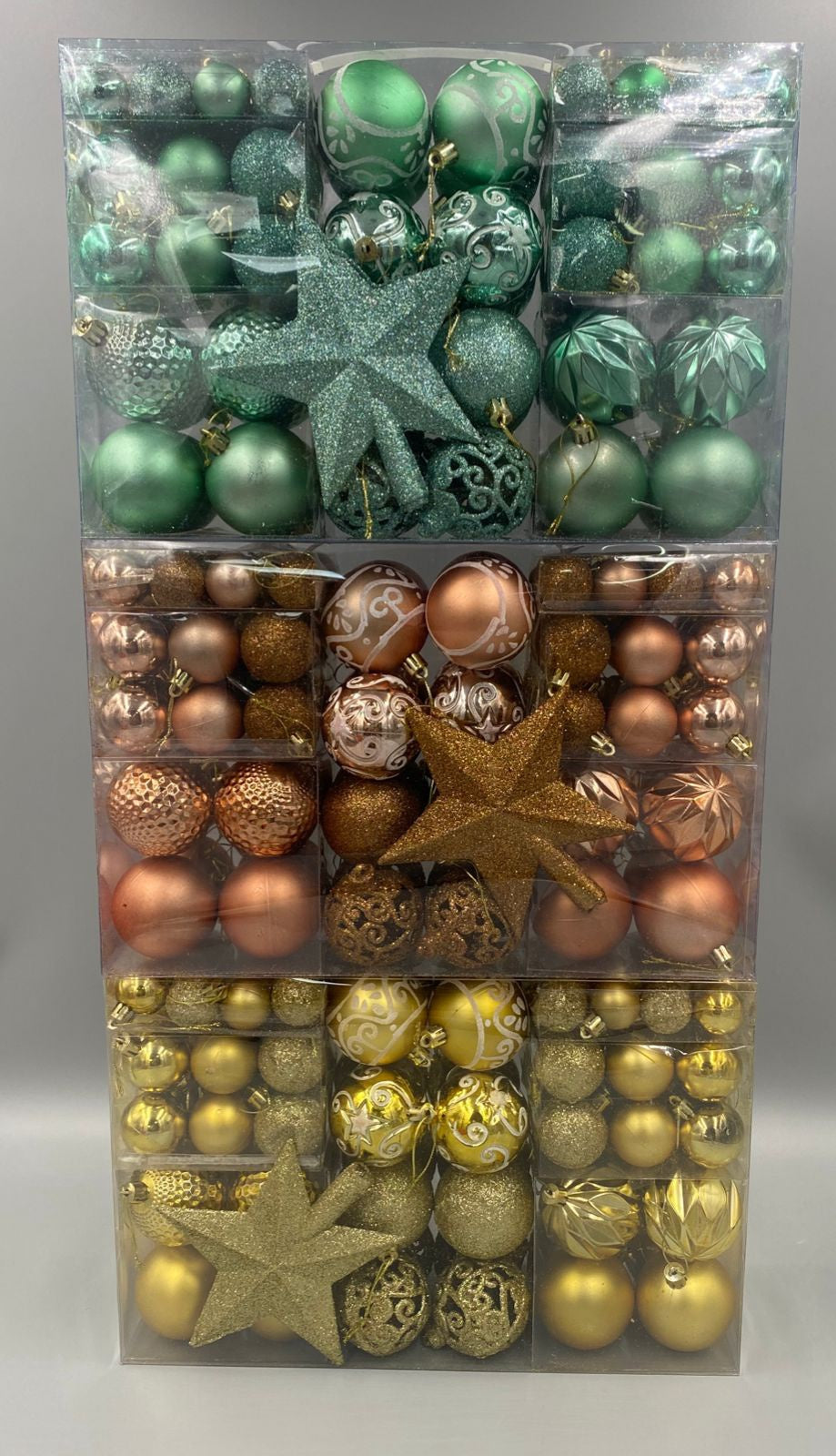 Christmas Decorations Balls & Star Topper XL005 100PCS Pack