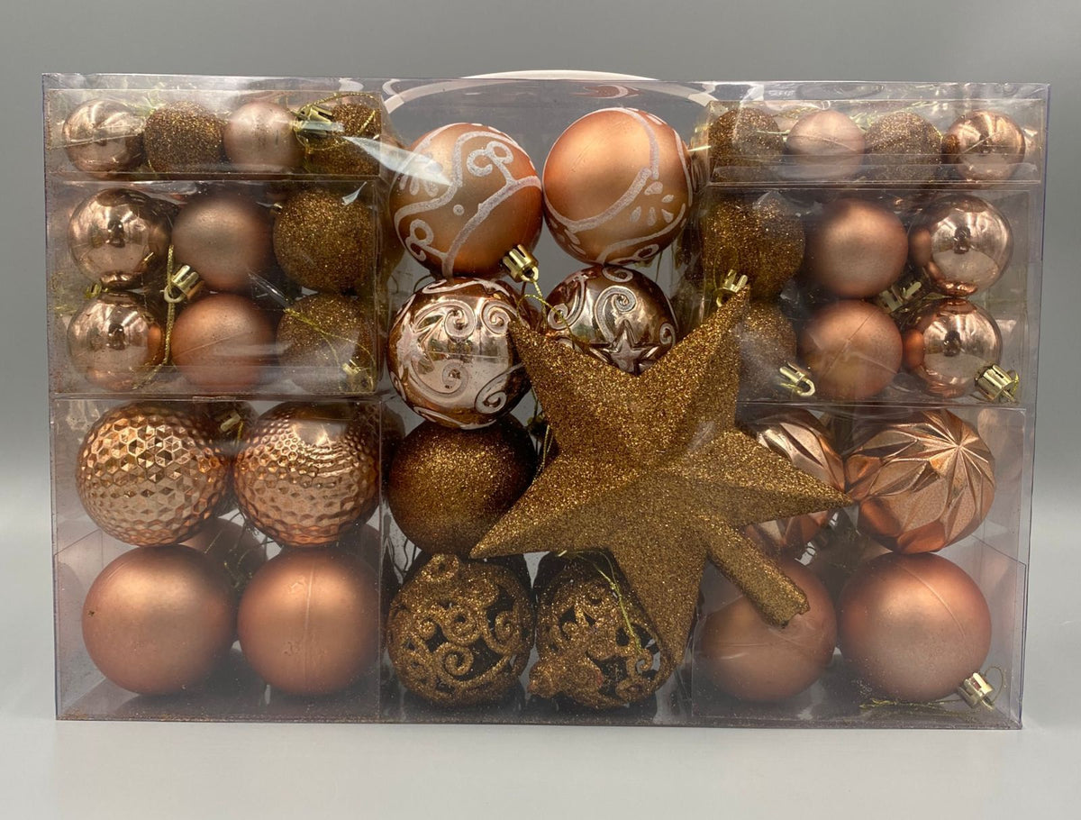 Christmas Decorations Balls & Star Topper XL005 100PCS Pack