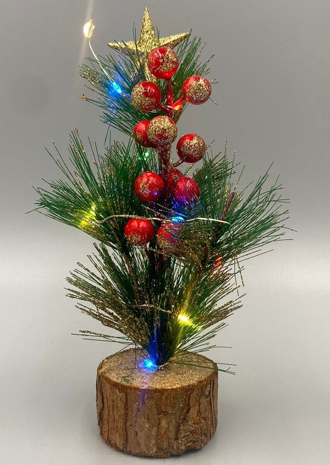 Christmas Decorations Tree LED Lighted Mini Desktop F0081