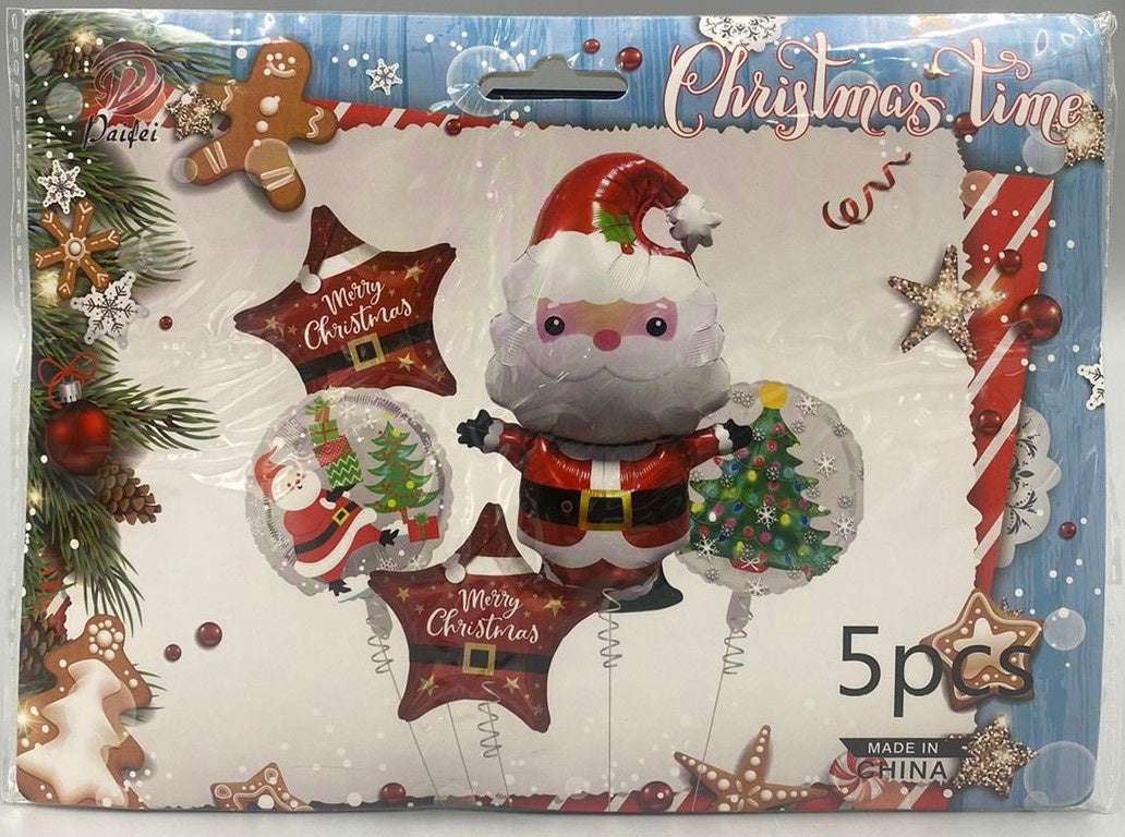 Christmas Decorations Balloon 5PCS Set FL35 Christmas Time