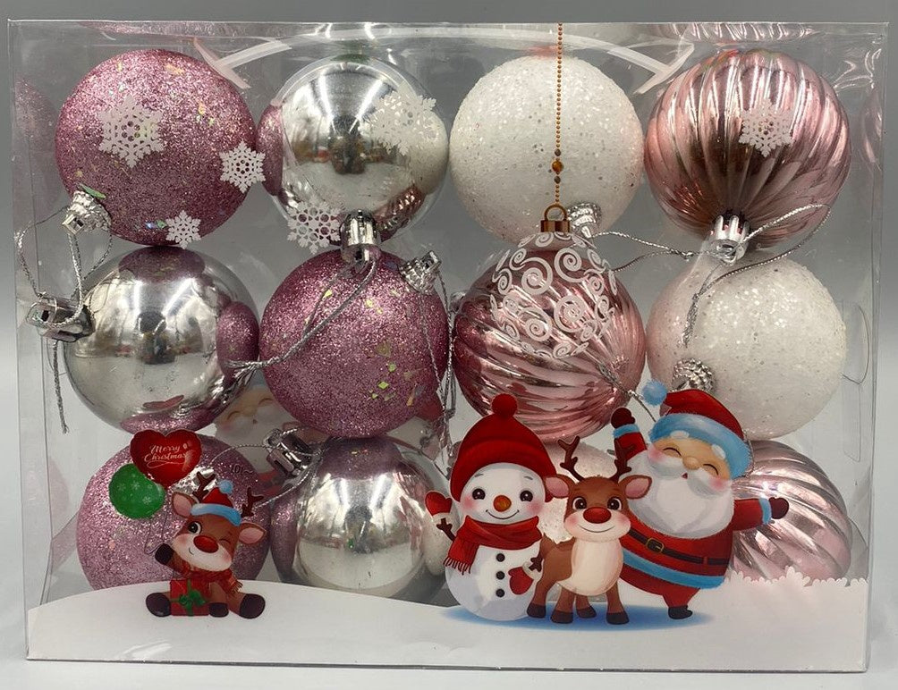 Christmas Decorations Balls F6880 12PCS Pack