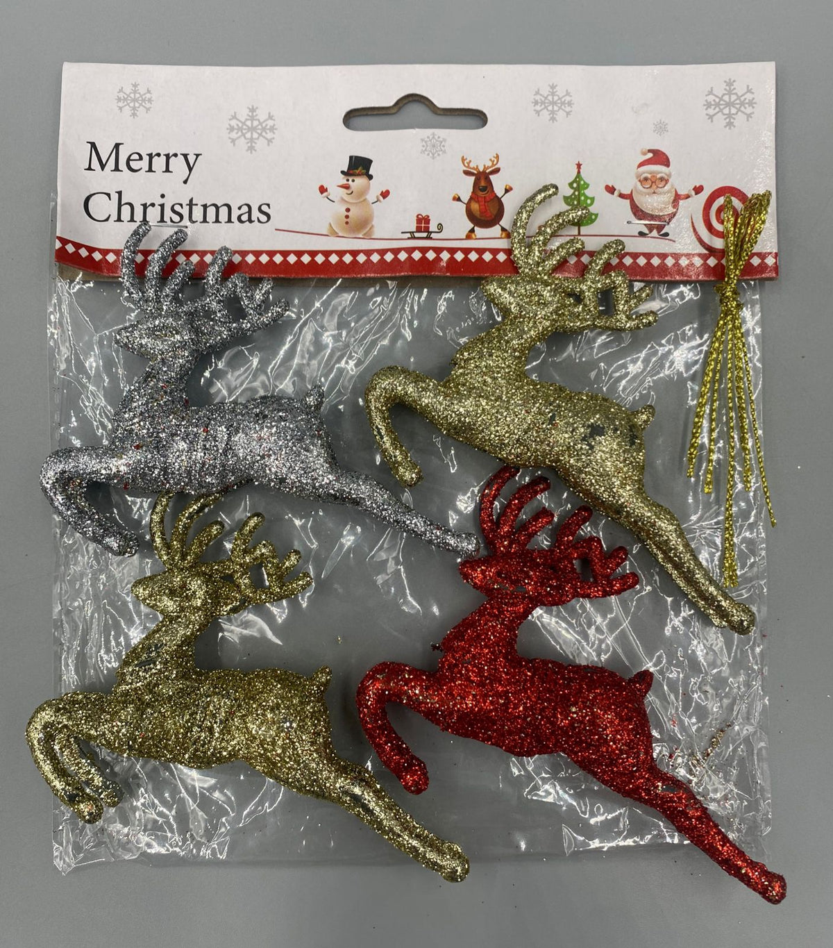 Christmas Decorations Reindeer G164 4PCS Pack