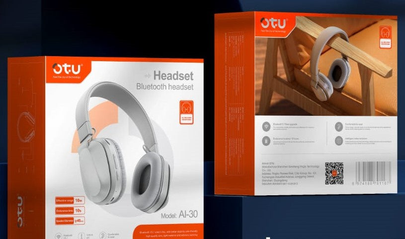 OTU Headphones AI-30 Smart Chip Headset V5.1 Bluetooth