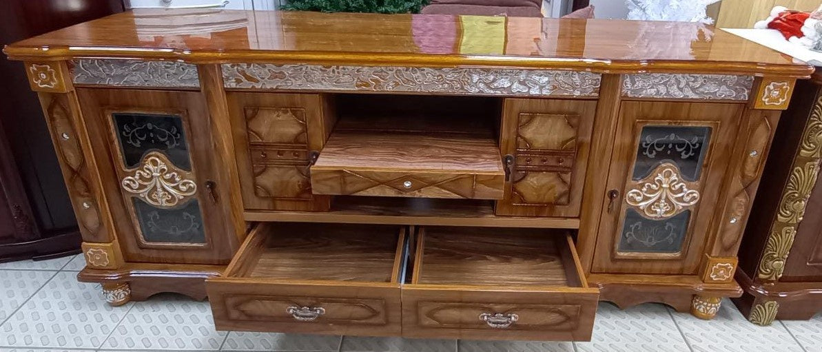 TV Stand 2698 Wood with Cupboard