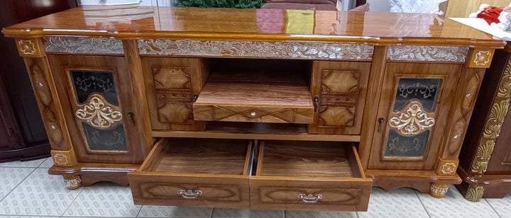 TV Stand 2698 Wood with Cupboard