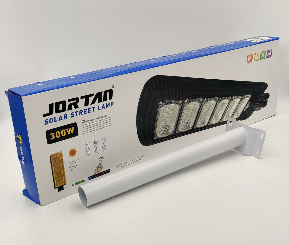 JORTAN Light Solar Street LED 300W JT-G-300G with Pole
