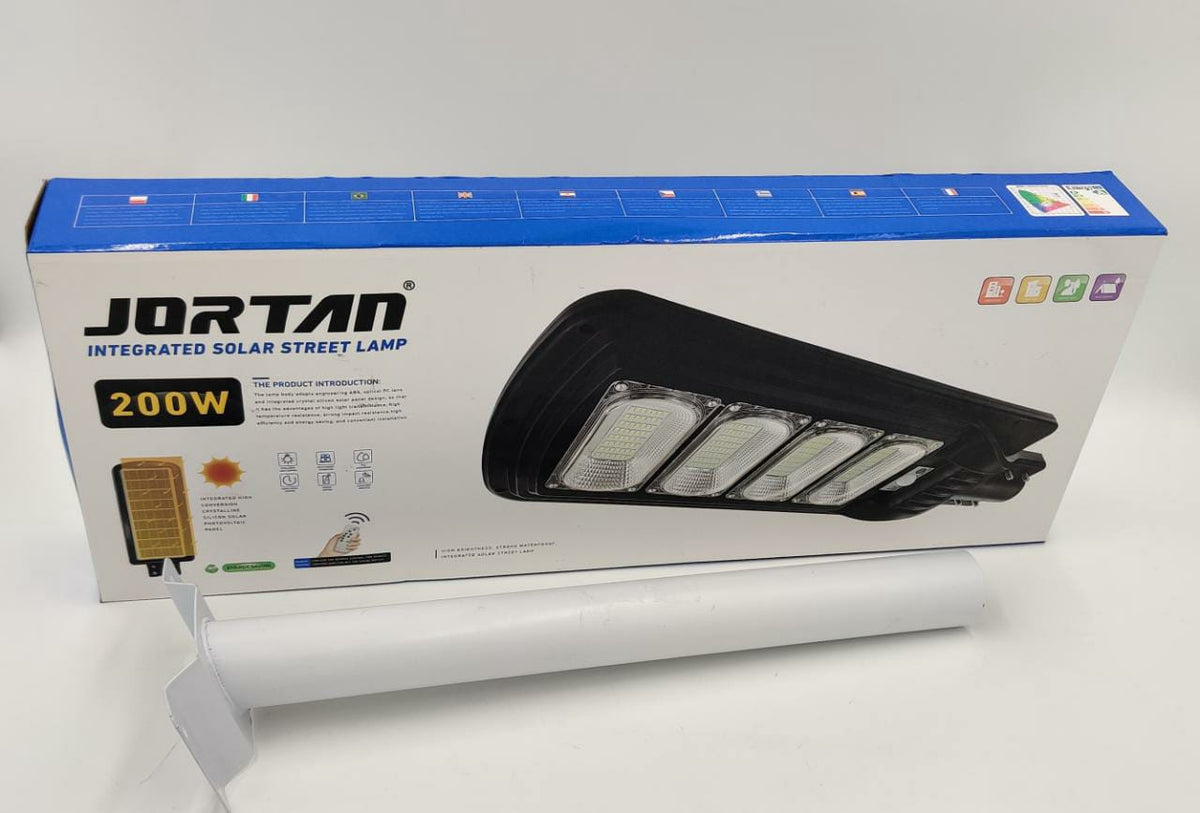 JORTAN Light Solar Street LED 200W JT-G-200G with Pole